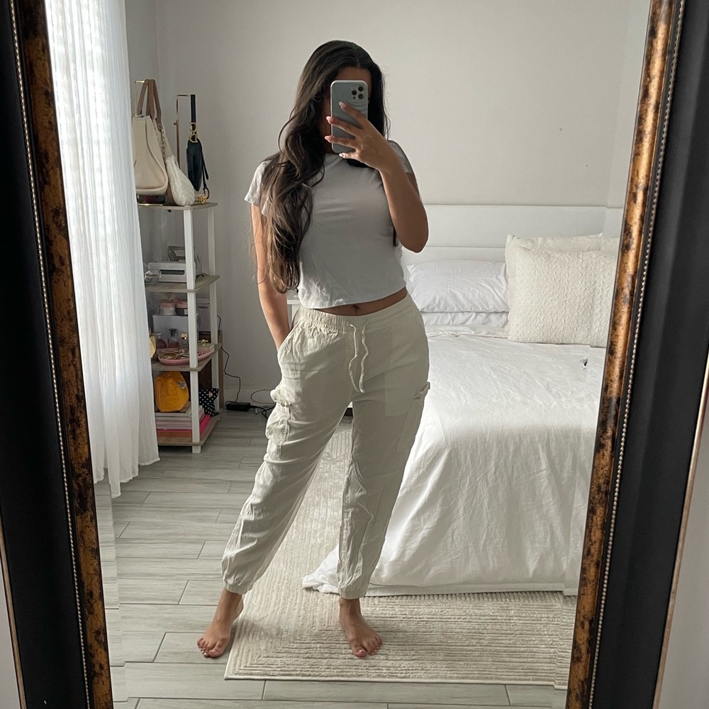 L.T.J (letter to Juliet) Los Angeles Ivory Jogger Pants